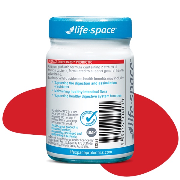 Men vi sinh hỗ trợ tiêu hóa Life Space Shape B420 Probiotic 60 viên - Hàng chính hãng