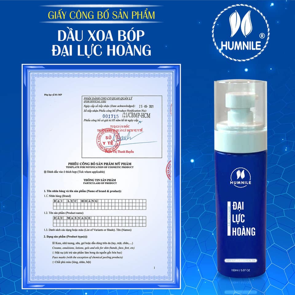 Dầu xoa bóp Đại Lực Hoàng 150ml hỗ trợ giảm đau các bệnh cơ xương khớp- Dầu massage giảm đau mỏi cơ do thời tiết