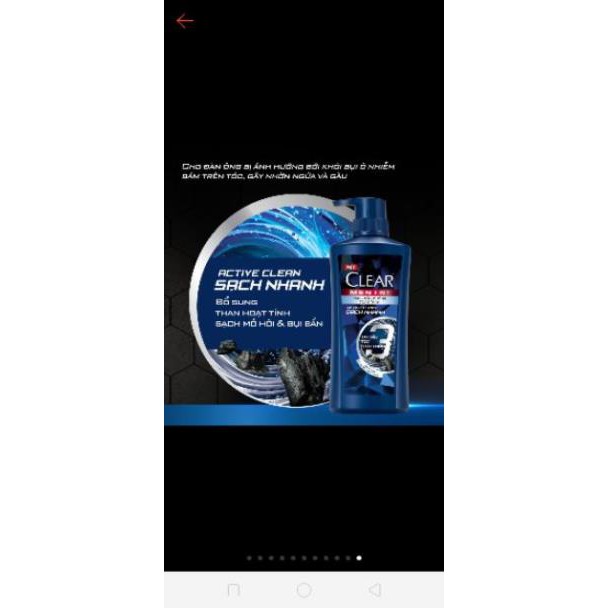 Dầu tắm gội Clear Men 3 in 1 630ml | BigBuy360 - bigbuy360.vn
