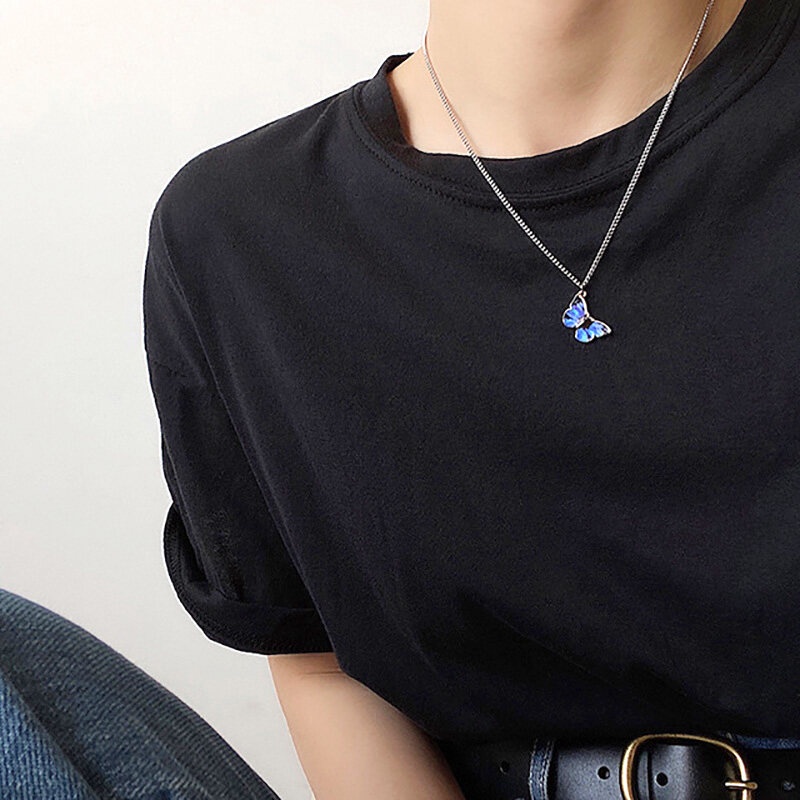 Vòng đeo tay khóa hình bướm xanh phong cách Hàn Quốc cho cặp đôi