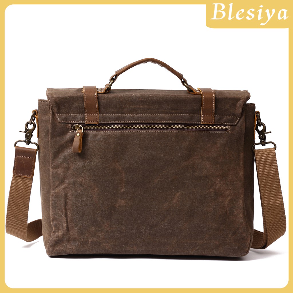 [BLESIYA] Vintage Leather Men Business Travel Laptop Briefcase Messenger Bag Satchel