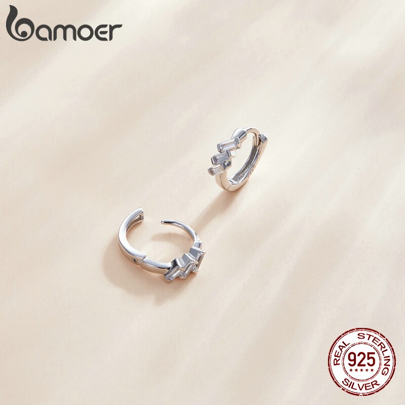 Đôi Khuyên Tai Bamoer Sce1037 Bạc 925 Hình Ngôi Sao 8 Kiểu Có Khóa Thời Trang Cho Phụ Nữ