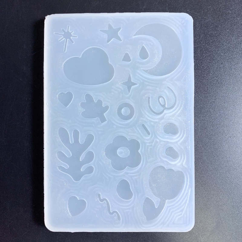 Sa Khuôn Silicone Hình Trái Tim / Mặt Trăng / Trái Tim Làm Móng Nghệ Thuật DIY