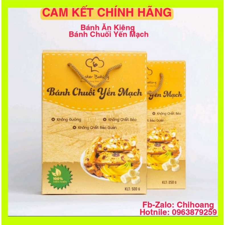 Bánh ăn kiêng, giảm cân, bánh chuối yến mạch, không đường, từ thiên nhiên, tốt cho sức khỏe - chicake