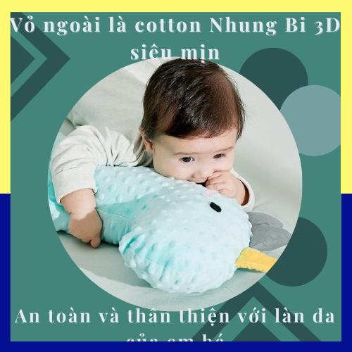 Gối Khủng Long Nằm Sấp Chống Đầy Hơi Cho Bé Tặng Kèm Đai Cố Định - Tiny Kids