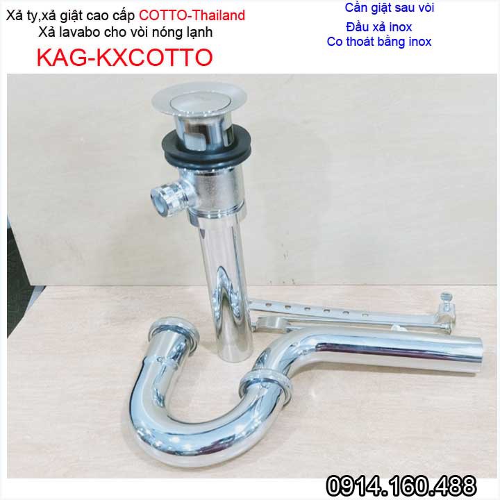 Xả lavabo cho vòi nóng lạnh Cotto Thái Lan, bộ xả ty giật vòi lavabo Cotto KAG-KXCotto