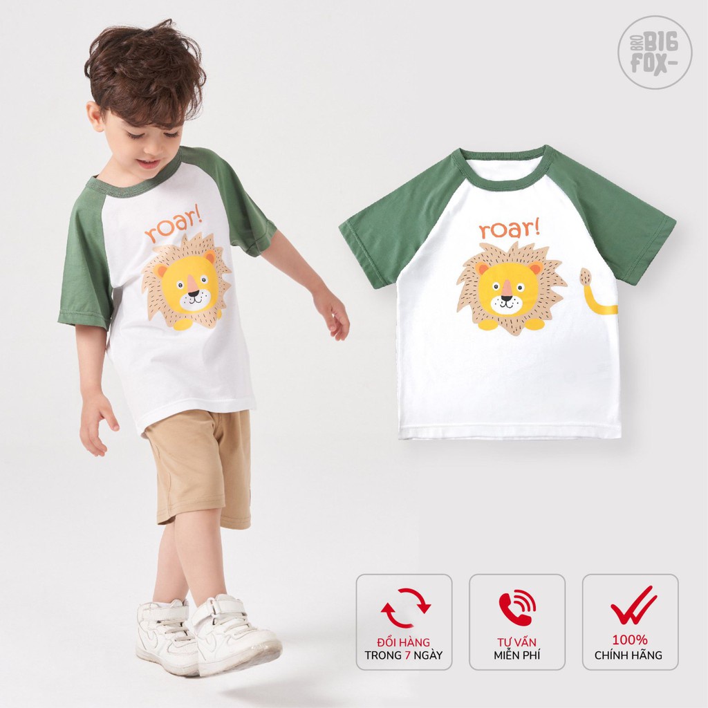 Áo phông bé trai BIGFOX - MISS MEOW, áo thun cho bé chất liệu cotton mịn, 6 màu, size trẻ em 3,4,5,6,7,8 tuổi QATE 01