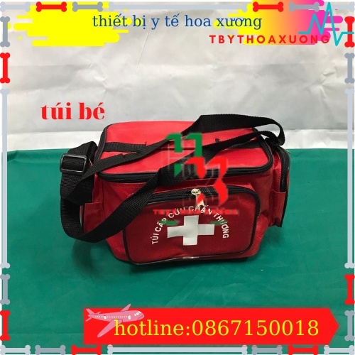 Túi Cứu Thương Cỡ Nhỏ 23x15x15cm - Túi Y Tế(Màu Đỏ)