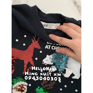 Áo nỉ Sequin lật noel cho bé