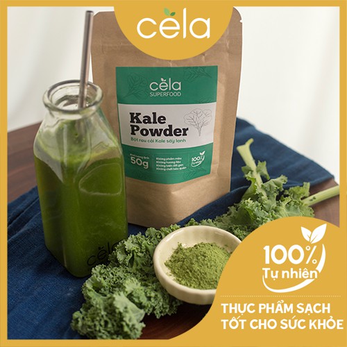 Bột cải kale Cela [BÁN CHẠY], giàu vitamin, khoáng chất hỗ trợ giảm cân, detox-thải độc làm đẹp da vô cùng tiện lợi