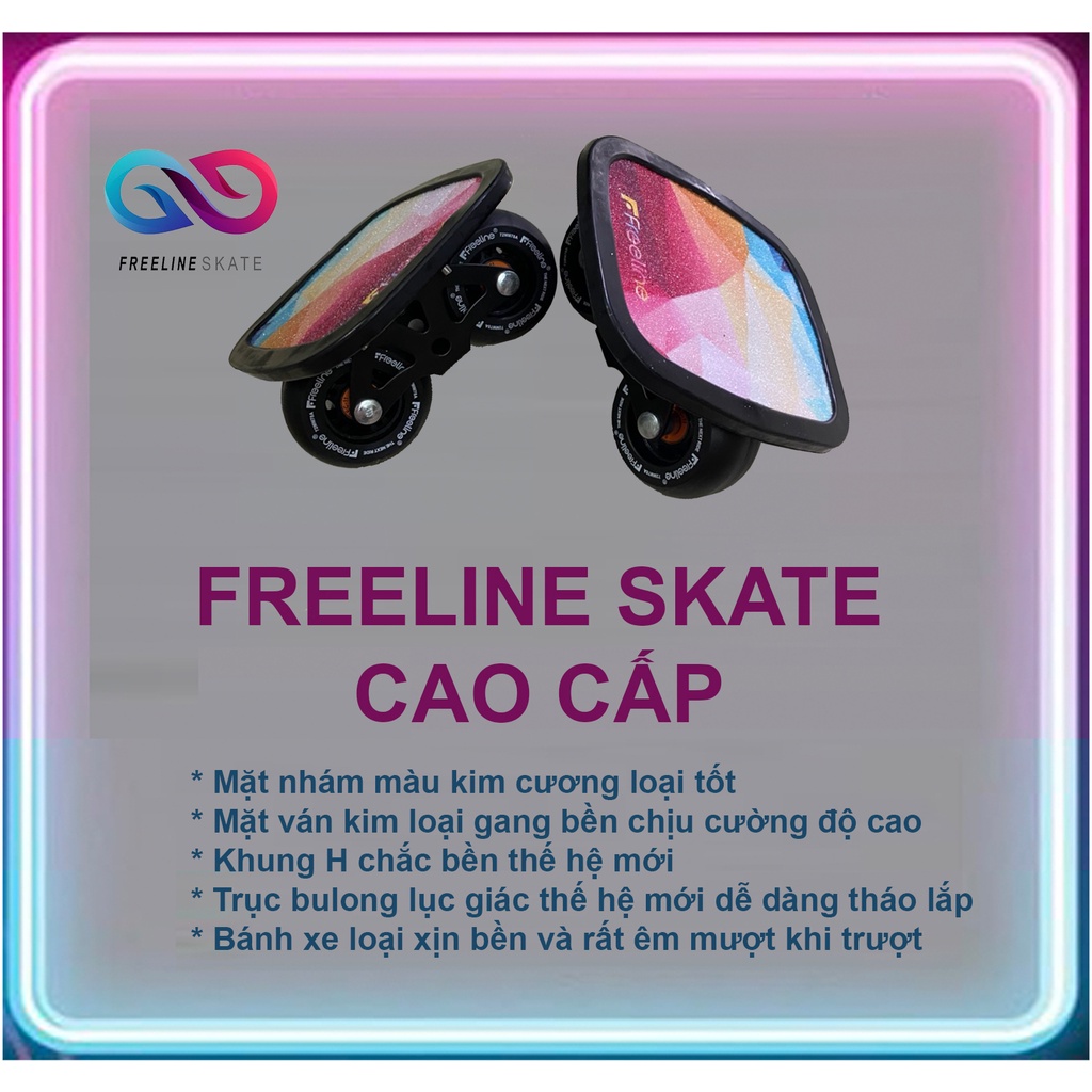 VÁN TRƯỢT FREELINE SKATE SẮT  KHUNG THẾ HỆ MỚI