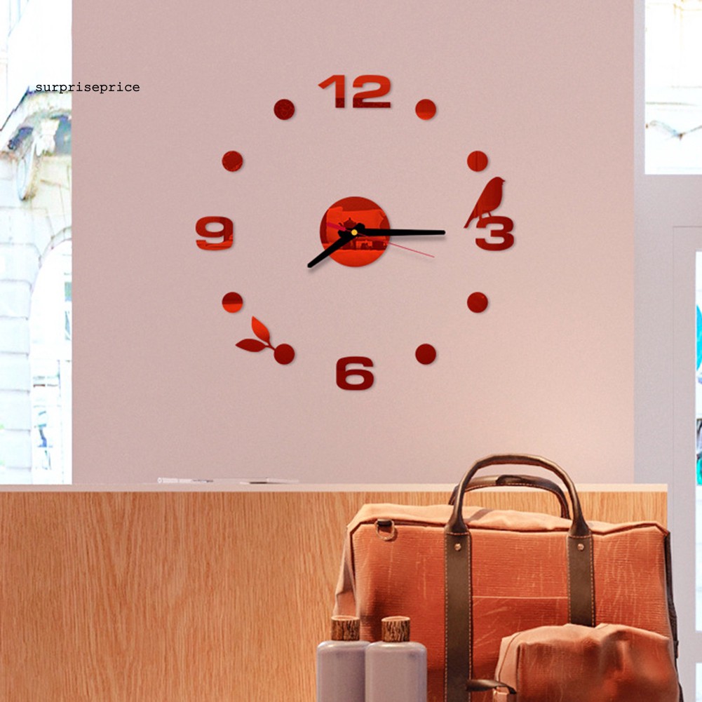 Đồng hồ 3D dán tường bằng Acrylic tráng gương trang trí nhà cửa