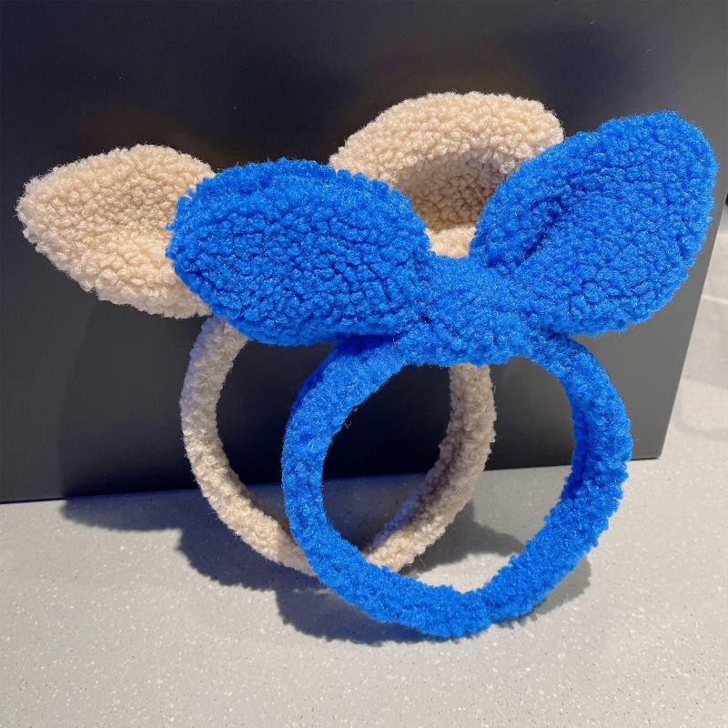 Băng Đô Tai Thỏ Phối Lông Xù Hoạt Hình Dành Cho Trang Điểm / Rửa Mặt / Biểu Diễn Sân Khấu