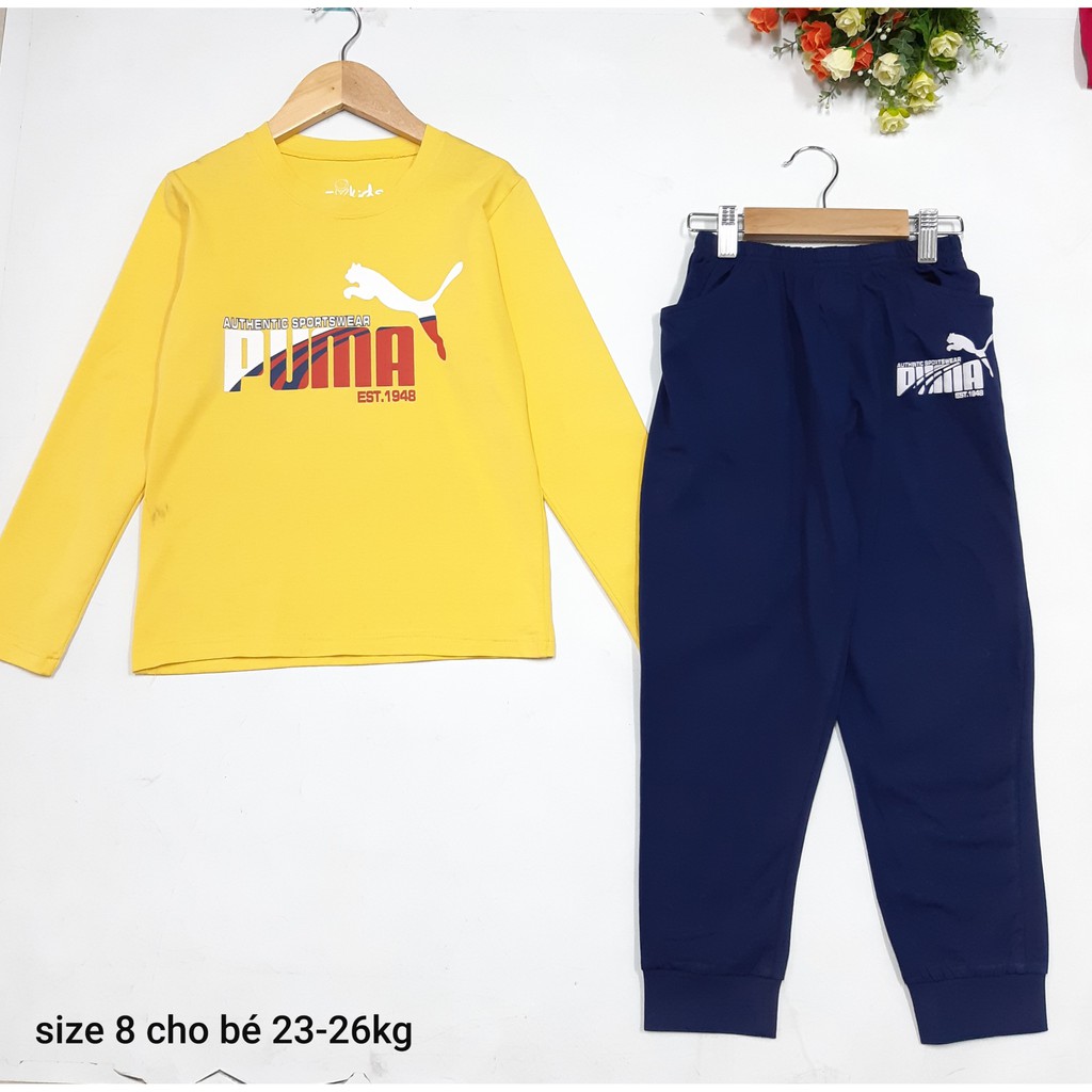DG99-BT-07- Bộ tay dài bé trai, chất nỉ da cá, thêu chữ, màu xám phối quần đen, made in Việt Nam