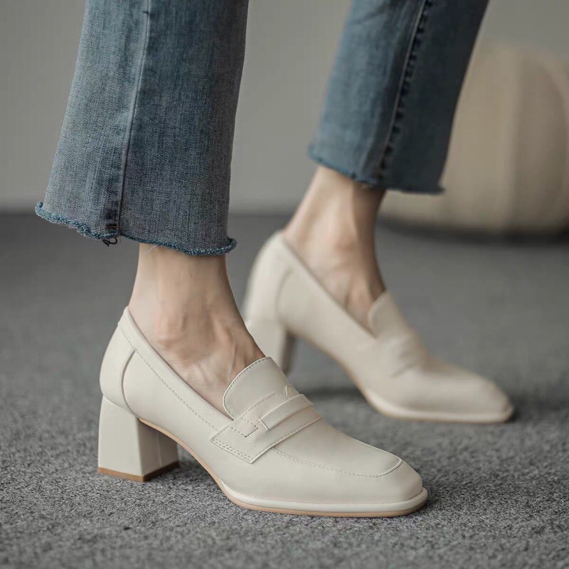 Giày Loafer cao gót