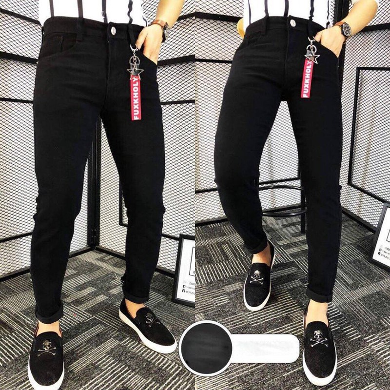 Quần Jeans Đen Chất Co Giãn Dáng Body Trẻ Trung | BigBuy360 - bigbuy360.vn