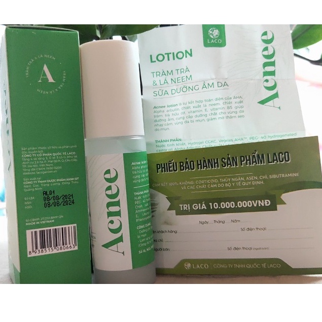 Sữa dưỡng ẩm cho da mụn LACO Lotion Acnee