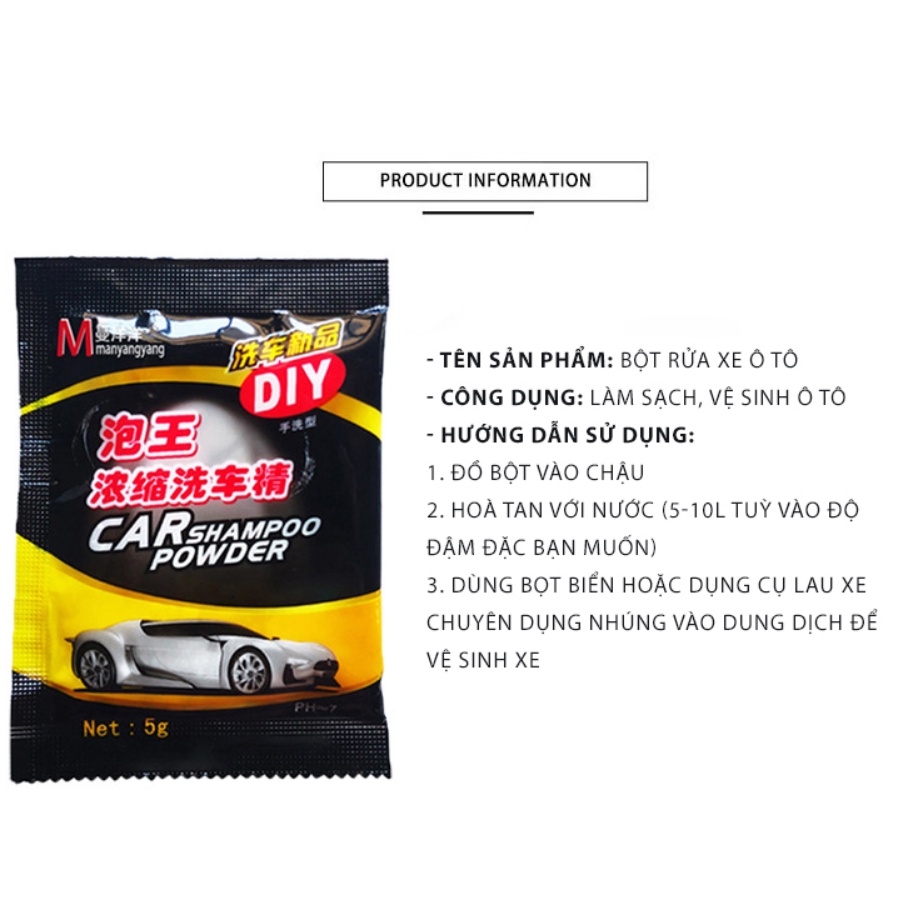 Bột Rửa Xe Ô Tô, Xe Máy  - Bột Tẩy Rửa Đa Năng Tạo Bọt Tuyết Cao Cấp