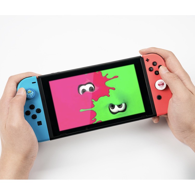 Bộ 4 núm bọc analog Splatoon 2 thương hiệu Geekshare cao cấp cho Joy-Con - Nintendo Switch và Nintendo Switch Lite