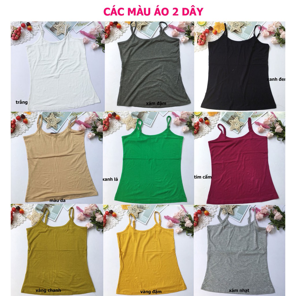 Bộ 03 Áo Thun Lụa Lạnh 2 Dây - 3 lỗ - sát nách Cho Nữ - từ 40kg đến 52kg | BigBuy360 - bigbuy360.vn