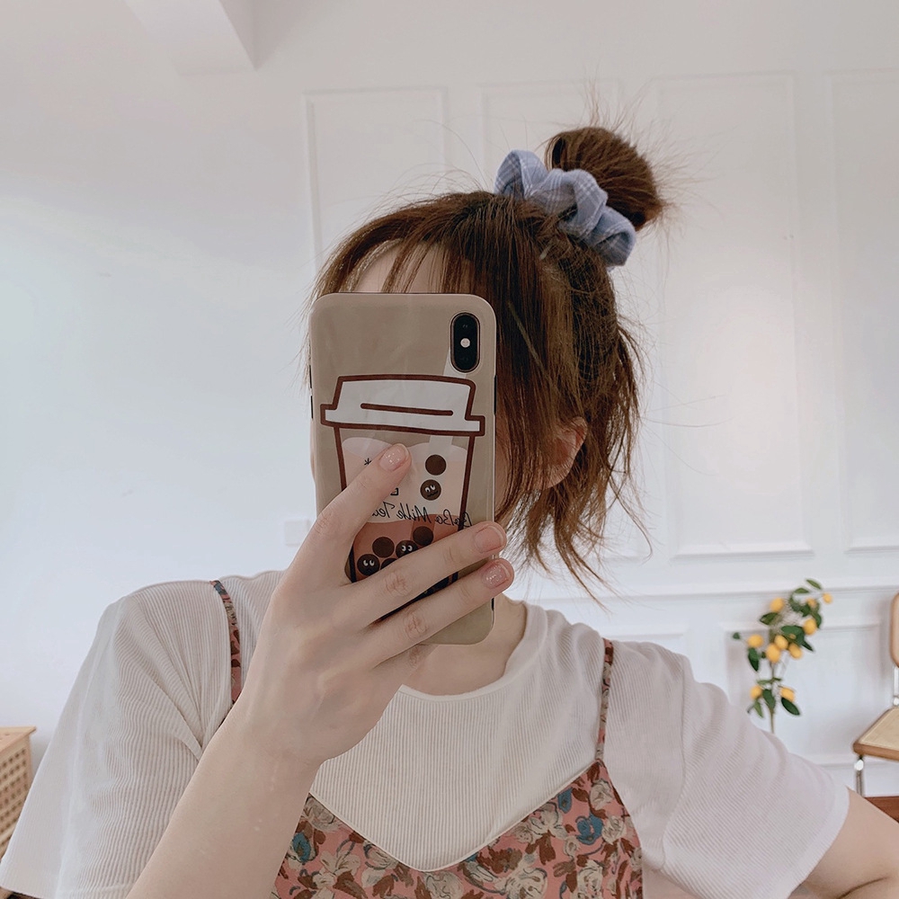 Dây Buộc Tóc Co Giãn Họa Tiết Caro Thời Trang Cho Nữ d5217