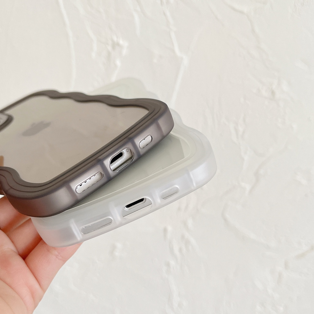 Ốp Điện Thoại Chống Sốc Thiết Kế Viền Gợn Sóng Phong Cách Đơn Giản Thời Trang