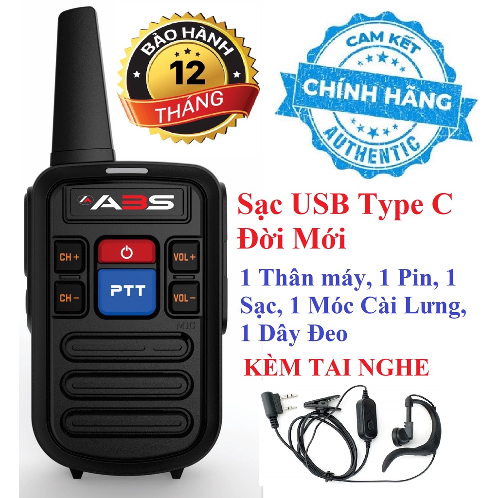 Bộ đàm siêu nhỏ chất lượng khủng ABS GP800