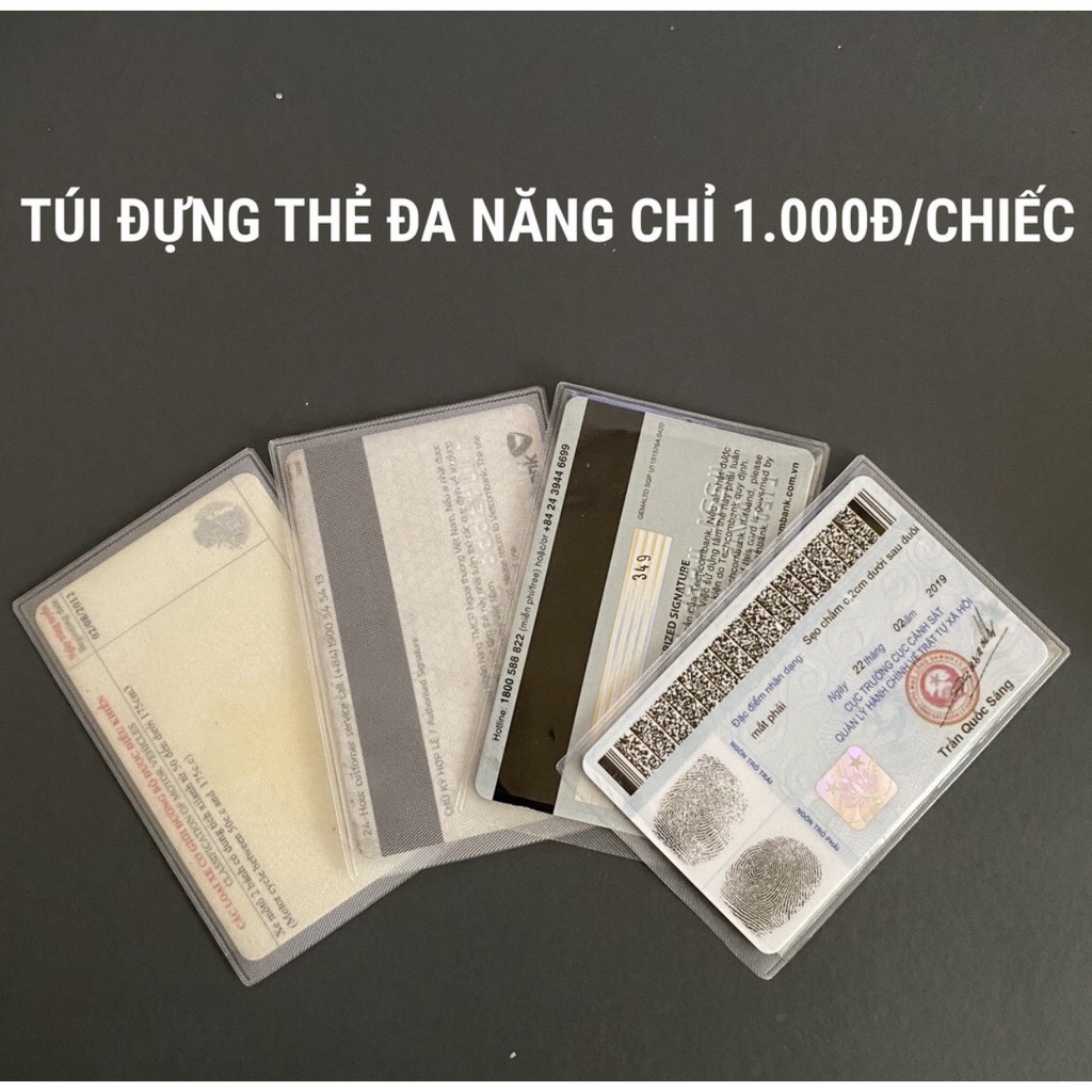 Combo 5 Túi đựng thẻ căn cước công dân, bằng lái xe, ATM, Card visit, CMND