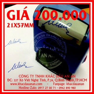 Khắc Dấu chữ ký, cỡ 17x 46mm