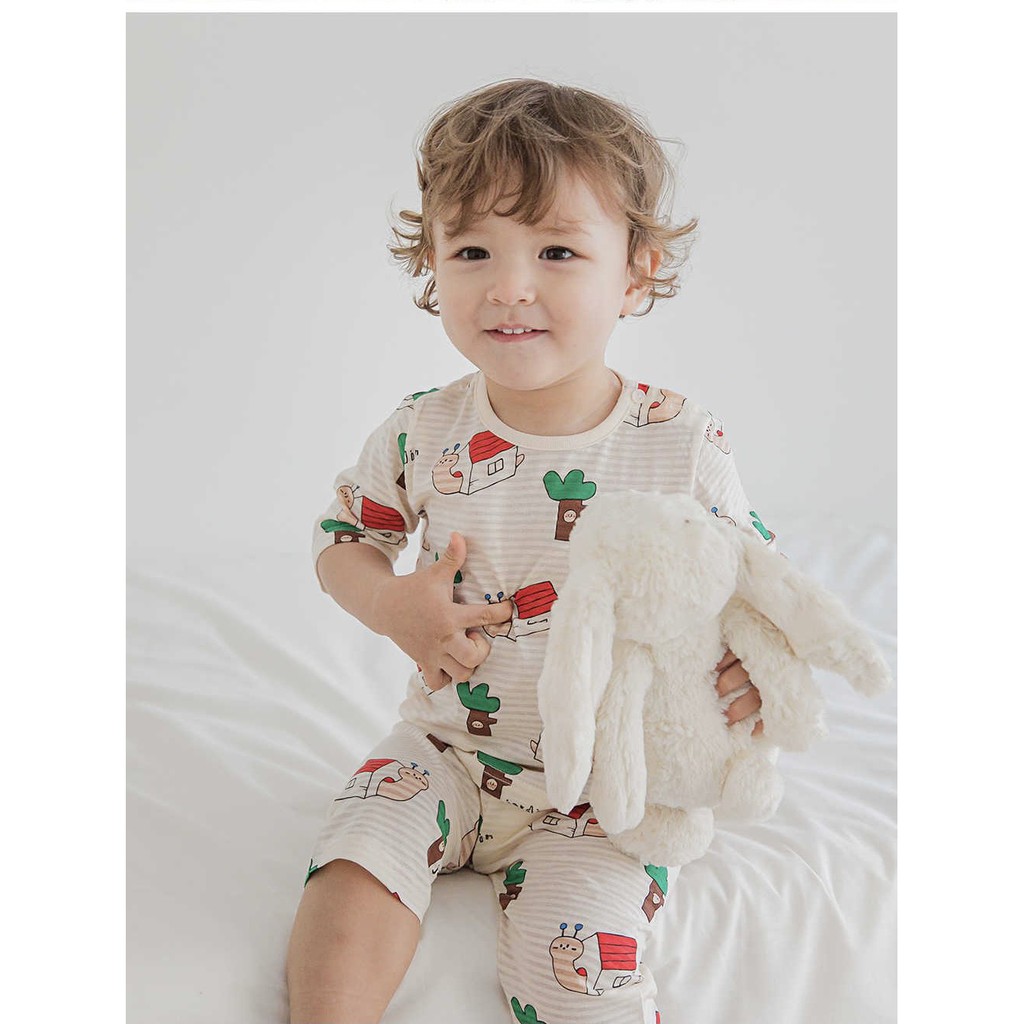 BỘ LỬNG CAO CẤP BÉ TRAI CỦA HÃNG CORDII, CHẤT COTTON GIẤY ORGANIC, MẪU NHÀ SÂU