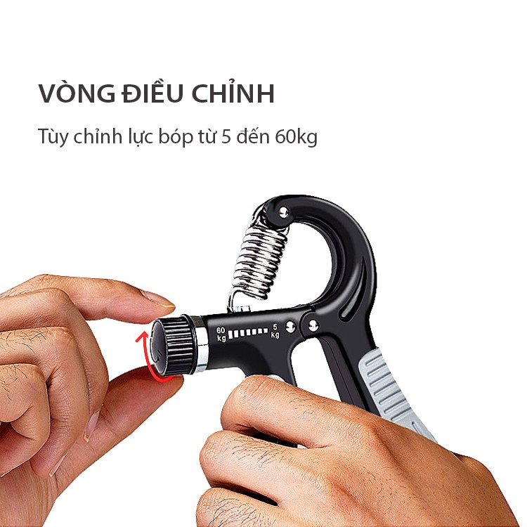 Kìm Bóp Tay, Kìm Tập Cơ Tay, Dụng Cụ Tập Gym Tại Nhà Điều Chỉnh Lực Có Đếm 10-60kg 007973 Tiện ích 777