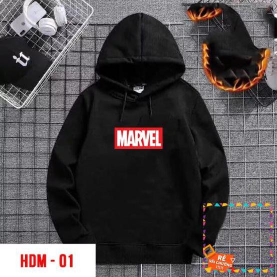 [SALE] ÁO HOODIE CHỮ MARVEL form rộng unisex - Áo hoodie nam nữ vải thun nỉ bông đẹp mùa đông Tết 2020 - R&B Store