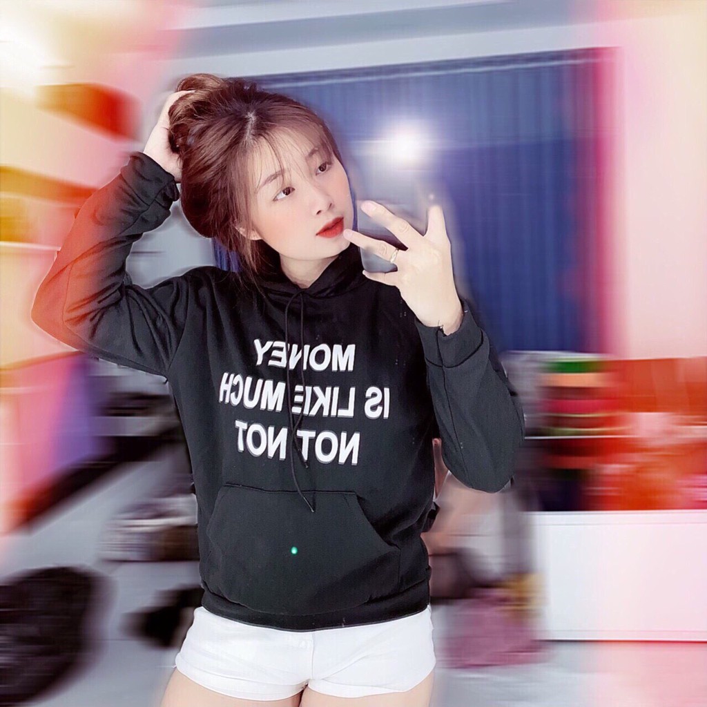 Áo hoodie xinh xắn cute in chữ