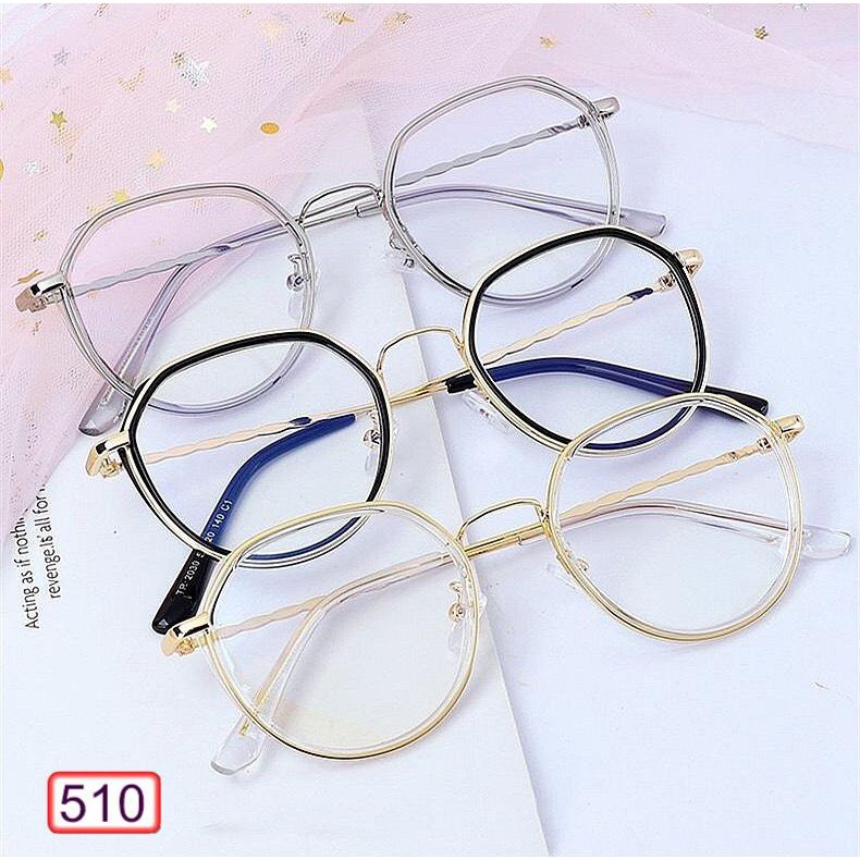Gọng kính cận tròn kim loại thời trang TQ11 kèm tròng 0 độ chống ánh sáng xanh bảo vệ mặt phù hợp mặt nhỏ, dài, vuông | BigBuy360 - bigbuy360.vn