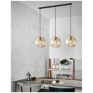 Đèn thả cầu thủy tinh phi 20cm,Đèn thả bàn ăn ,đèn thả trang trí.( đui đồng ,tặng kèm bóng led g45).Light_Linh_Dang