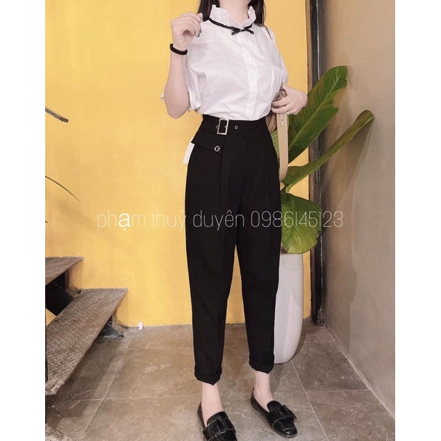 [Sale 50%] Quần Tây đai nắp túi hót