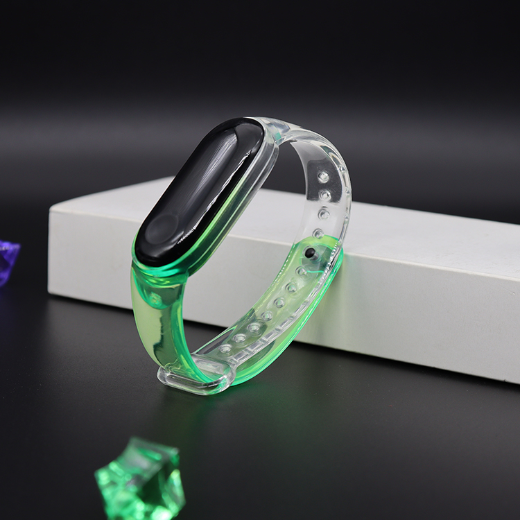 Dây silicon 6 màu trong suốt tùy chọn dùng để thay thế cho đồng hồ thông minh Xiaomi Mi Band 5