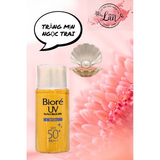 Sữa chống nắng Biore UV Perfect Protect Milk bảo vệ da hoàn hảo, trắng mịn ngọc trai - màu vàng 25ml