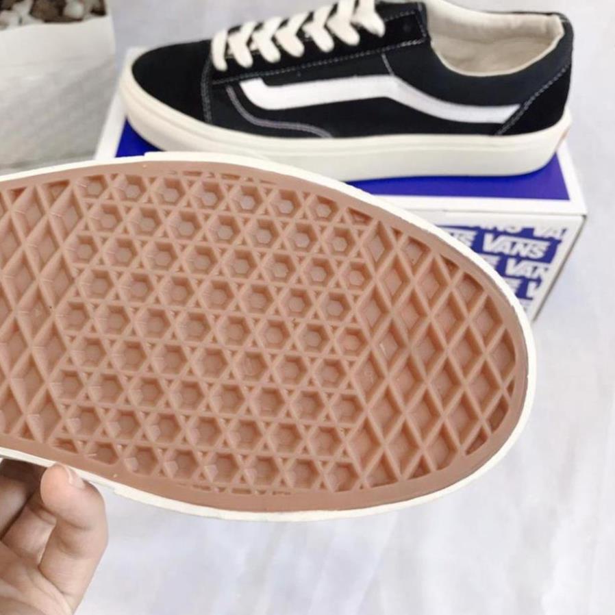 (SALETOP1)Giày Vans vault Old Skool Bản Chuẩn đẹp fulll bill box van đen sọc trắng 🕣