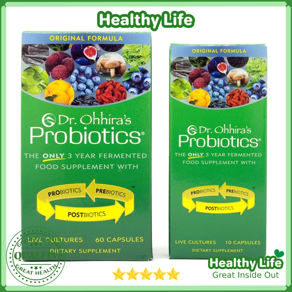 Hộp Dr. Ohhira's Probiotics, Daily, Original Formula, 60 Caps with Bonus 10 Capsule Travel Pack kèm quà tặng 10 viên