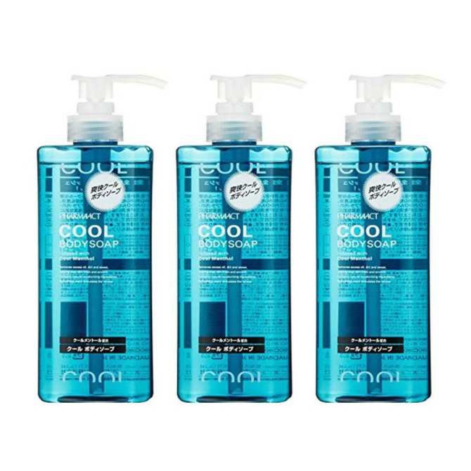 SỮA TẮM CHO NAM COOL BODY SOAP PHARMAACT Nhật Bản 600ml hương bạc hà mát lạnh