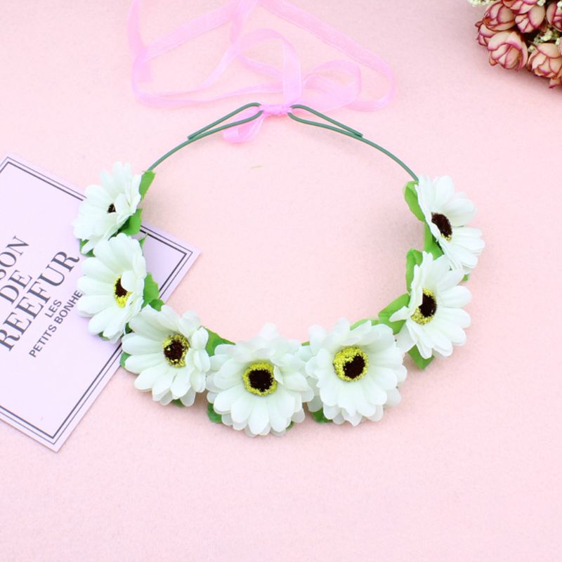 Băng Đô Hoa Hướng Dương Nhân Tạo Nhiều Lớp Phong Cách Hàn Quốc 8 Màu Lựa Chọn YOUYO