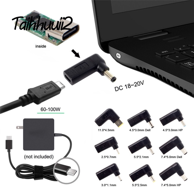 Đầu chuyển đổi giả lập PD USB 3.1 loại C sang DC 18-20V góc 90 độ rất thuận tiện để sử dụng