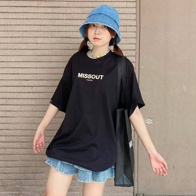 Áo Thun Unisex TN644-TN645-TN646 Tay Lỡ MissOut Form Rộng Nam Nữ vải cotton phong cách Hàn Quốc Haley