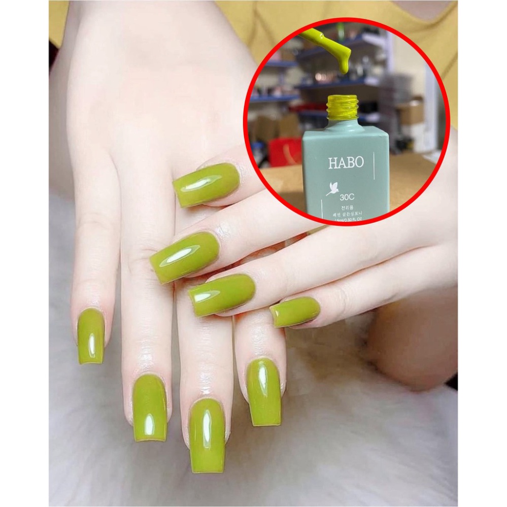 Sơn gel hàn quốc , Sơn móng tay gel màu xanh nõn chuối 15ml