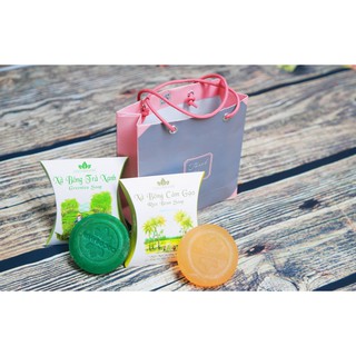 |Cocosavon| Combo Túi quà tặng + 2 xà bông thiên nhiên