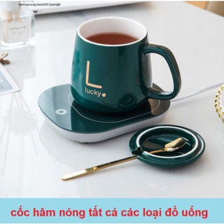 Bộ cốc giữ nhiệt hâm nóng đồ uống kèm đế hâm nóng – máy làm nóng café – đế hâm nóng trà, sữa