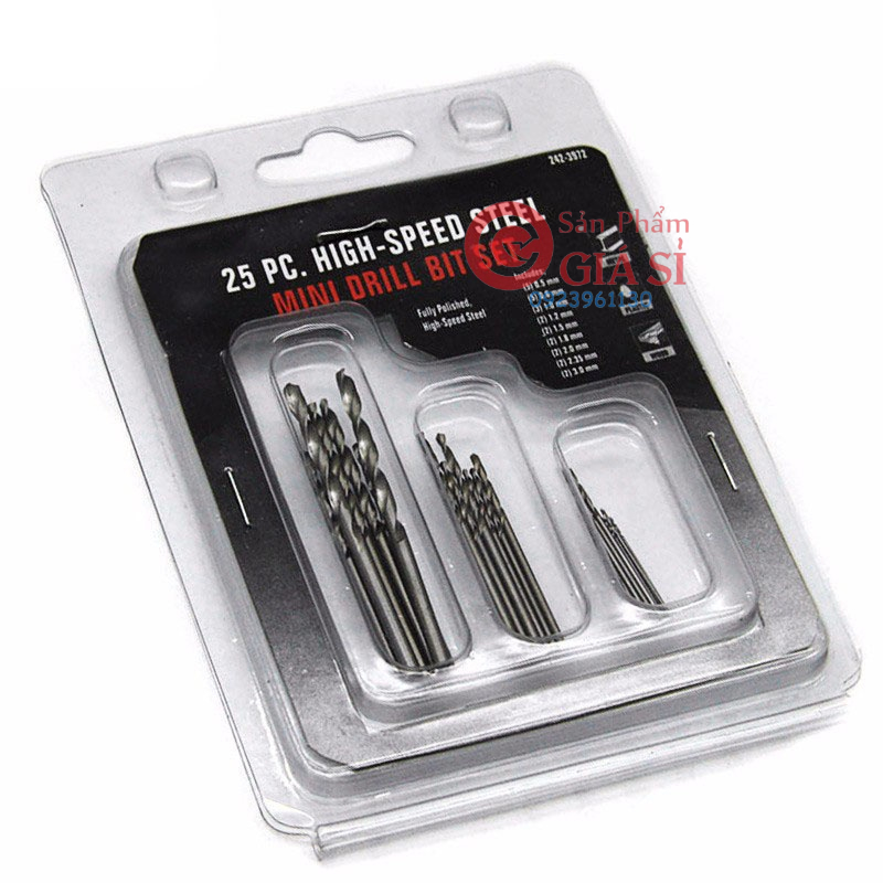 Bộ 25 mũi khoan hợp kim đường kính từ 0.5 - 3.0mm ❤️freeship❤️