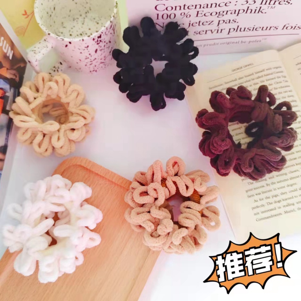 DÂY BUỘC TÓC CAO SU NYLON BỌC NHUNG PHONG CÁCH HÀN QUỐC ĐỘC ĐÁO