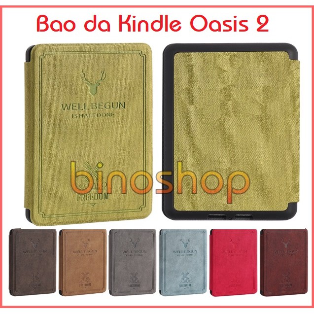 [ Kindle Oasis 2/3] Bao Da Máy Đọc Sách Kindle Oasis 2/3 - Hươu